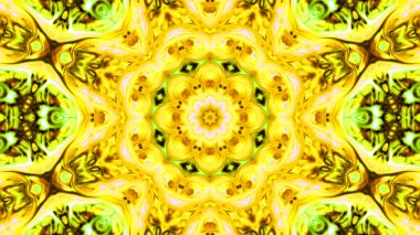 Soyut boya fırça mürekkep patlayabilir formanın düzgün kavramı simetrik desen süs dekoratif Kaleidoscope hareketi geometrik daire ve yıldız şekli