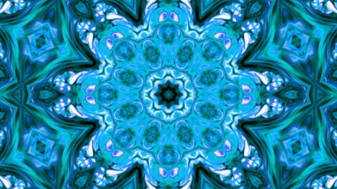 Soyut boya fırça mürekkep patlayabilir formanın düzgün kavramı simetrik desen süs dekoratif Kaleidoscope hareketi geometrik daire ve yıldız şekli