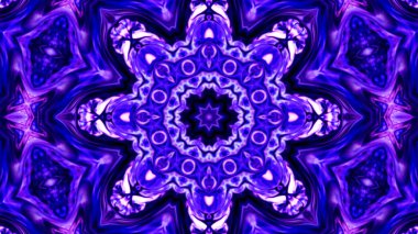 Soyut boya fırça mürekkep patlayabilir formanın düzgün kavramı simetrik desen süs dekoratif Kaleidoscope hareketi geometrik daire ve yıldız şekli