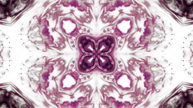 Soyut boya fırça mürekkep patlayabilir formanın düzgün kavramı simetrik desen süs dekoratif Kaleidoscope hareketi geometrik daire ve yıldız şekli