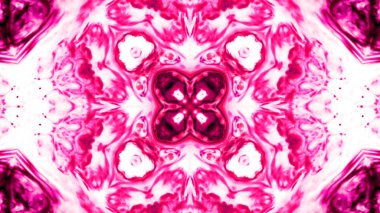 Soyut boya fırça mürekkep patlayabilir formanın düzgün kavramı simetrik desen süs dekoratif Kaleidoscope hareketi geometrik daire ve yıldız şekli