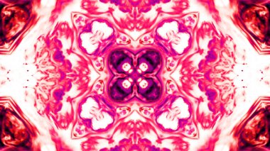 Soyut boya fırça mürekkep patlayabilir formanın düzgün kavramı simetrik desen süs dekoratif Kaleidoscope hareketi geometrik daire ve yıldız şekli