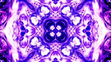 Soyut boya fırça mürekkep patlayabilir formanın düzgün kavramı simetrik desen süs dekoratif Kaleidoscope hareketi geometrik daire ve yıldız şekli