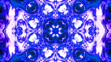 Soyut boya fırça mürekkep patlayabilir formanın düzgün kavramı simetrik desen süs dekoratif Kaleidoscope hareketi geometrik daire ve yıldız şekli