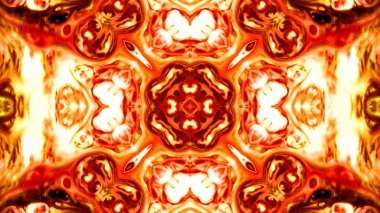 Soyut boya fırça mürekkep patlayabilir formanın düzgün kavramı simetrik desen süs dekoratif Kaleidoscope hareketi geometrik daire ve yıldız şekli