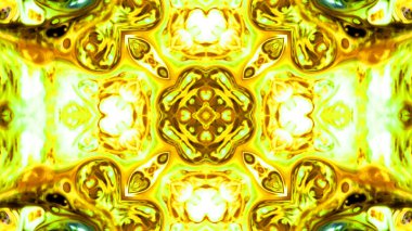 Soyut boya fırça mürekkep patlayabilir formanın düzgün kavramı simetrik desen süs dekoratif Kaleidoscope hareketi geometrik daire ve yıldız şekli