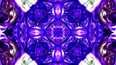 Soyut boya fırça mürekkep patlayabilir formanın düzgün kavramı simetrik desen süs dekoratif Kaleidoscope hareketi geometrik daire ve yıldız şekli