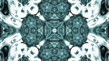 Soyut boya fırça mürekkep patlayabilir formanın düzgün kavramı simetrik desen süs dekoratif Kaleidoscope hareketi geometrik daire ve yıldız şekli