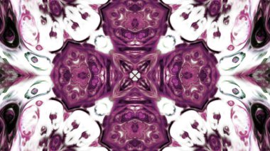 Soyut boya fırça mürekkep patlayabilir formanın düzgün kavramı simetrik desen süs dekoratif Kaleidoscope hareketi geometrik daire ve yıldız şekli