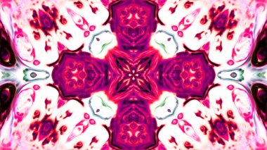 Soyut boya fırça mürekkep patlayabilir formanın düzgün kavramı simetrik desen süs dekoratif Kaleidoscope hareketi geometrik daire ve yıldız şekli