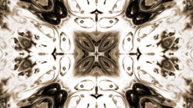 Soyut boya fırça mürekkep patlayabilir formanın düzgün kavramı simetrik desen süs dekoratif Kaleidoscope hareketi geometrik daire ve yıldız şekli