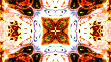 Soyut boya fırça mürekkep patlayabilir formanın düzgün kavramı simetrik desen süs dekoratif Kaleidoscope hareketi geometrik daire ve yıldız şekli