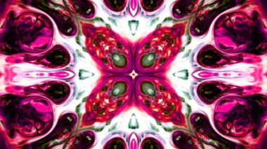 Soyut boya fırça mürekkep patlayabilir formanın düzgün kavramı simetrik desen süs dekoratif Kaleidoscope hareketi geometrik daire ve yıldız şekli