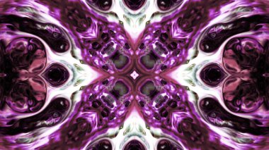 Soyut boya fırça mürekkep patlayabilir formanın düzgün kavramı simetrik desen süs dekoratif Kaleidoscope hareketi geometrik daire ve yıldız şekli