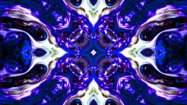 Soyut boya fırça mürekkep patlayabilir formanın düzgün kavramı simetrik desen süs dekoratif Kaleidoscope hareketi geometrik daire ve yıldız şekli