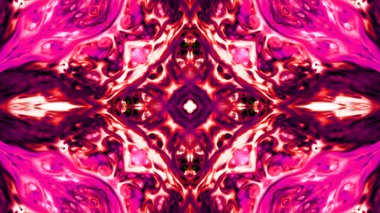 Soyut boya fırça mürekkep patlayabilir formanın düzgün kavramı simetrik desen süs dekoratif Kaleidoscope hareketi geometrik daire ve yıldız şekli