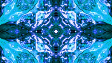 Soyut boya fırça mürekkep patlayabilir formanın düzgün kavramı simetrik desen süs dekoratif Kaleidoscope hareketi geometrik daire ve yıldız şekli