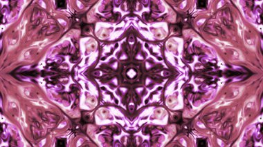 Soyut boya fırça mürekkep patlayabilir formanın düzgün kavramı simetrik desen süs dekoratif Kaleidoscope hareketi geometrik daire ve yıldız şekli