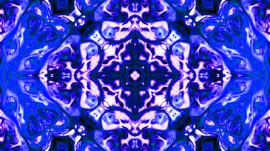 Soyut boya fırça mürekkep patlayabilir formanın düzgün kavramı simetrik desen süs dekoratif Kaleidoscope hareketi geometrik daire ve yıldız şekli