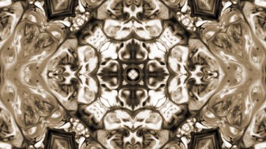 Soyut boya fırça mürekkep patlayabilir formanın düzgün kavramı simetrik desen süs dekoratif Kaleidoscope hareketi geometrik daire ve yıldız şekli