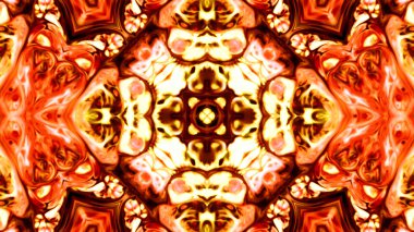 Soyut boya fırça mürekkep patlayabilir formanın düzgün kavramı simetrik desen süs dekoratif Kaleidoscope hareketi geometrik daire ve yıldız şekli