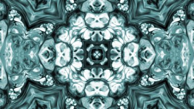 Soyut boya fırça mürekkep patlayabilir formanın düzgün kavramı simetrik desen süs dekoratif Kaleidoscope hareketi geometrik daire ve yıldız şekli