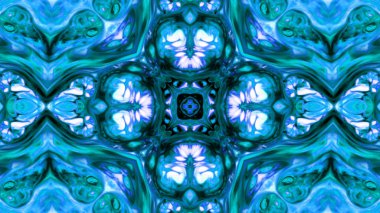 Soyut boya fırça mürekkep patlayabilir formanın düzgün kavramı simetrik desen süs dekoratif Kaleidoscope hareketi geometrik daire ve yıldız şekli