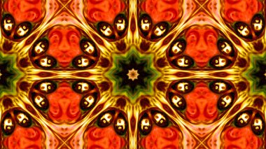 Soyut boya fırça mürekkep patlayabilir formanın düzgün kavramı simetrik desen süs dekoratif Kaleidoscope hareketi geometrik daire ve yıldız şekli