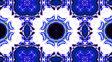 Soyut boya fırça mürekkep patlayabilir formanın düzgün kavramı simetrik desen süs dekoratif Kaleidoscope hareketi geometrik daire ve yıldız şekli