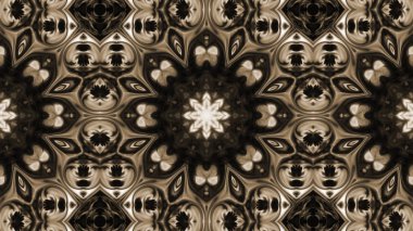 Soyut boya fırça mürekkep patlayabilir formanın düzgün kavramı simetrik desen süs dekoratif Kaleidoscope hareketi geometrik daire ve yıldız şekli