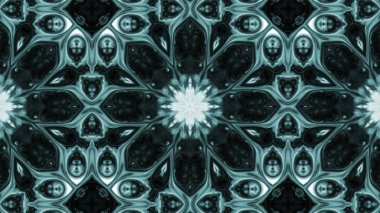 Soyut boya fırça mürekkep patlayabilir formanın düzgün kavramı simetrik desen süs dekoratif Kaleidoscope hareketi geometrik daire ve yıldız şekli