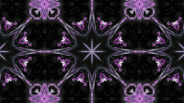 Soyut boya fırça mürekkep patlayabilir formanın düzgün kavramı simetrik desen süs dekoratif Kaleidoscope hareketi geometrik daire ve yıldız şekli