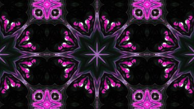 Soyut boya fırça mürekkep patlayabilir formanın düzgün kavramı simetrik desen süs dekoratif Kaleidoscope hareketi geometrik daire ve yıldız şekli