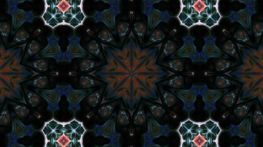 Soyut boya fırça mürekkep patlayabilir formanın düzgün kavramı simetrik desen süs dekoratif Kaleidoscope hareketi geometrik daire ve yıldız şekli