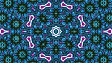 Soyut boya fırça mürekkep patlayabilir formanın düzgün kavramı simetrik desen süs dekoratif Kaleidoscope hareketi geometrik daire ve yıldız şekli