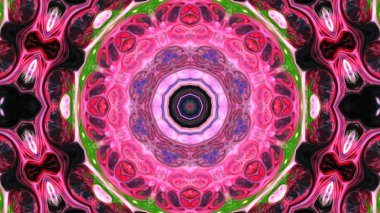 Soyut boya fırça mürekkep patlayabilir formanın düzgün kavramı simetrik desen süs dekoratif Kaleidoscope hareketi geometrik daire ve yıldız şekli