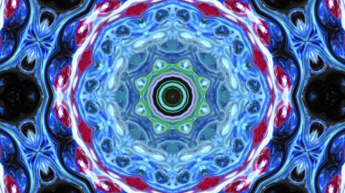 Soyut boya fırça mürekkep patlayabilir formanın düzgün kavramı simetrik desen süs dekoratif Kaleidoscope hareketi geometrik daire ve yıldız şekli