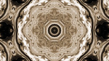 Soyut boya fırça mürekkep patlayabilir formanın düzgün kavramı simetrik desen süs dekoratif Kaleidoscope hareketi geometrik daire ve yıldız şekli