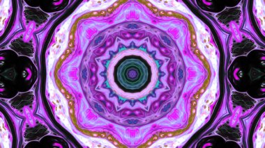 Soyut boya fırça mürekkep patlayabilir formanın düzgün kavramı simetrik desen süs dekoratif Kaleidoscope hareketi geometrik daire ve yıldız şekli