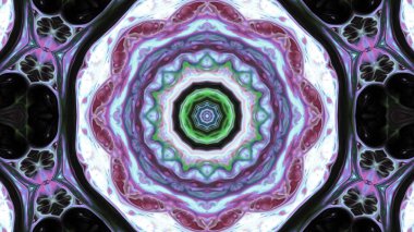 Soyut boya fırça mürekkep patlayabilir formanın düzgün kavramı simetrik desen süs dekoratif Kaleidoscope hareketi geometrik daire ve yıldız şekli