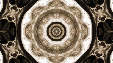 Soyut boya fırça mürekkep patlayabilir formanın düzgün kavramı simetrik desen süs dekoratif Kaleidoscope hareketi geometrik daire ve yıldız şekli