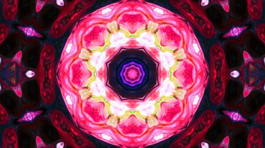 Soyut boya fırça mürekkep patlayabilir formanın düzgün kavramı simetrik desen süs dekoratif Kaleidoscope hareketi geometrik daire ve yıldız şekli