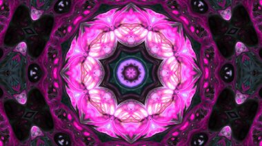 Soyut boya fırça mürekkep patlayabilir formanın düzgün kavramı simetrik desen süs dekoratif Kaleidoscope hareketi geometrik daire ve yıldız şekli