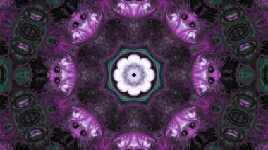 Soyut boya fırça mürekkep patlayabilir formanın düzgün kavramı simetrik desen süs dekoratif Kaleidoscope hareketi geometrik daire ve yıldız şekli