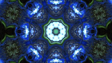 Soyut boya fırça mürekkep patlayabilir formanın düzgün kavramı simetrik desen süs dekoratif Kaleidoscope hareketi geometrik daire ve yıldız şekli