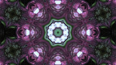 Soyut boya fırça mürekkep patlayabilir formanın düzgün kavramı simetrik desen süs dekoratif Kaleidoscope hareketi geometrik daire ve yıldız şekli