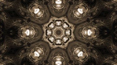 Soyut boya fırça mürekkep patlayabilir formanın düzgün kavramı simetrik desen süs dekoratif Kaleidoscope hareketi geometrik daire ve yıldız şekli