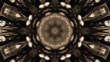 Soyut boya fırça mürekkep patlayabilir formanın düzgün kavramı simetrik desen süs dekoratif Kaleidoscope hareketi geometrik daire ve yıldız şekli