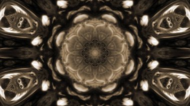 Soyut boya fırça mürekkep patlayabilir formanın düzgün kavramı simetrik desen süs dekoratif Kaleidoscope hareketi geometrik daire ve yıldız şekli