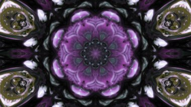 Soyut boya fırça mürekkep patlayabilir formanın düzgün kavramı simetrik desen süs dekoratif Kaleidoscope hareketi geometrik daire ve yıldız şekli